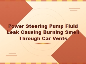 Power Steering Pump Fluid Leak Causing Burning Smell Through Car Vents