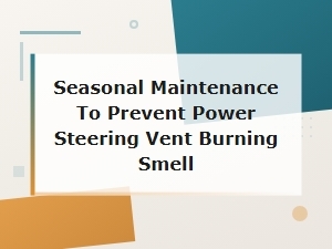 Seasonal Maintenance to Prevent Power Steering Vent Burning Smell